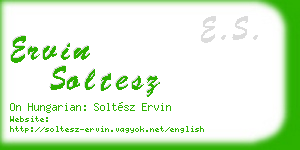 ervin soltesz business card